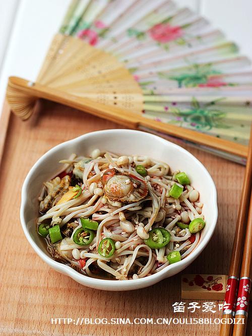 金针菇拌扇贝的做法