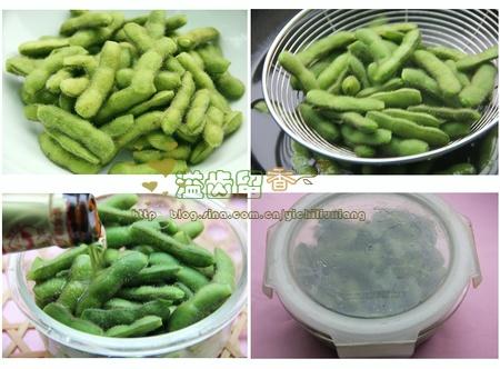 香糟毛豆的做法