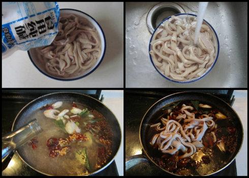 韭菜花炒鸭肠的做法