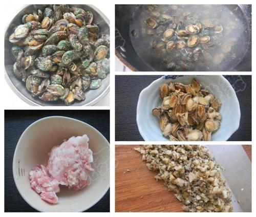 鲍鱼镶肉的做法