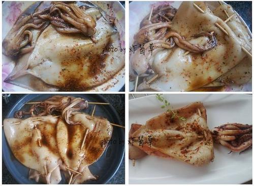 微波炉香辣烤鱿鱼的做法