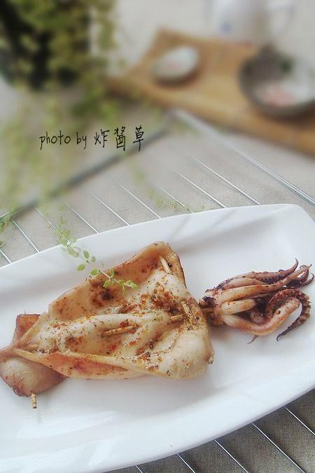 微波炉香辣烤鱿鱼的做法