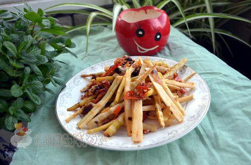 豆豉笋尖的做法