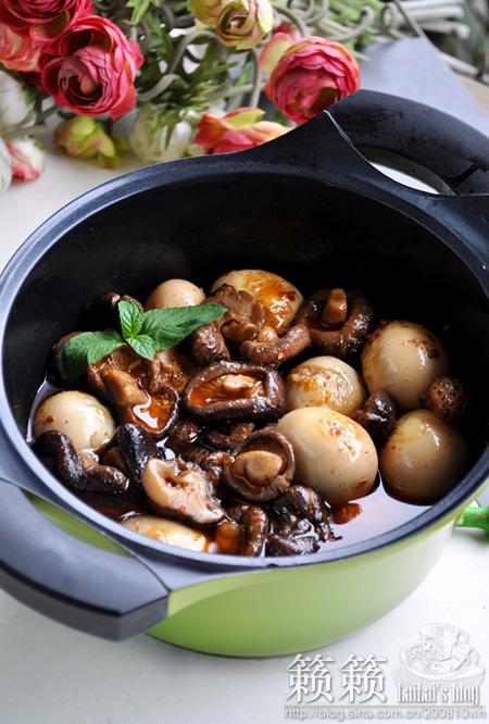 酒糟花菇&土鸡蛋的做法
