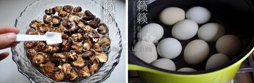 酒糟花菇&土鸡蛋的做法