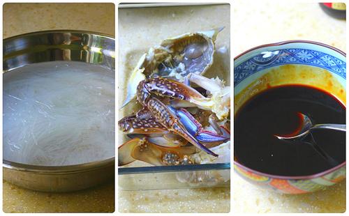 海蟹粉丝煲的做法