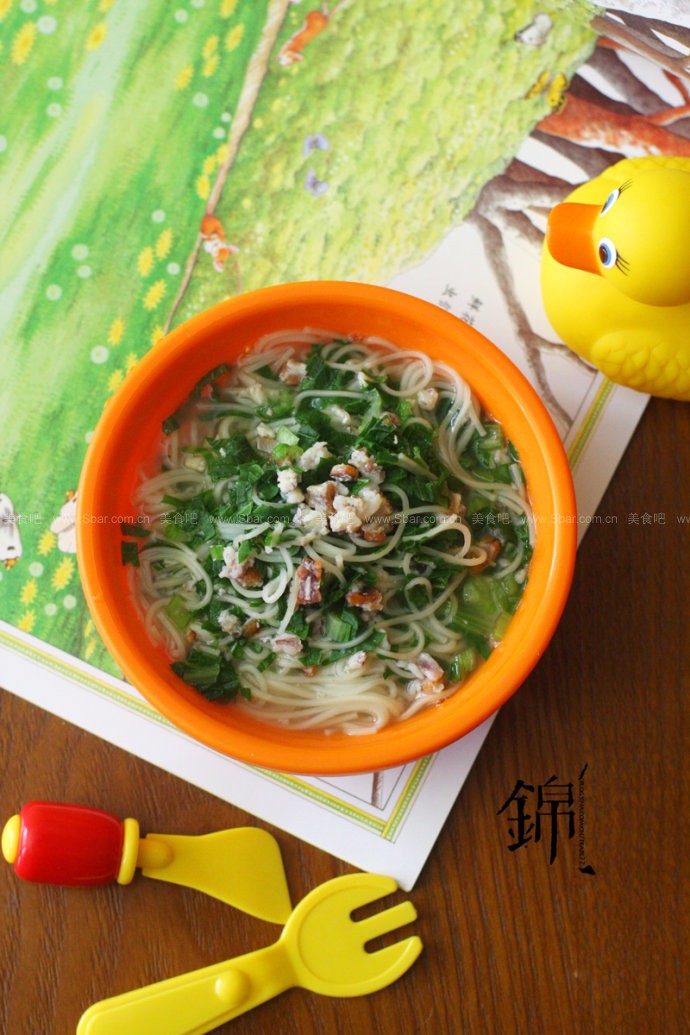 皮皮虾青菜汤面 皮皮虾青菜汤面的做法