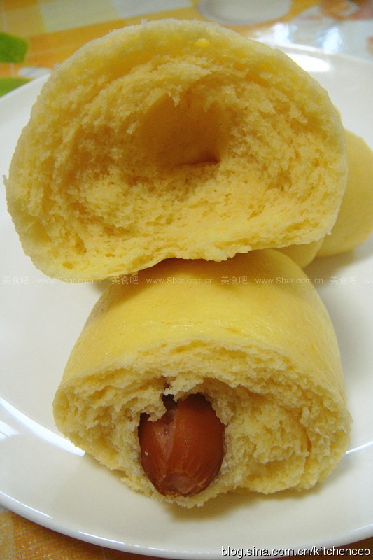 松软玉米面芝士肠仔馒头 松软玉米面芝士肠仔馒头的做法