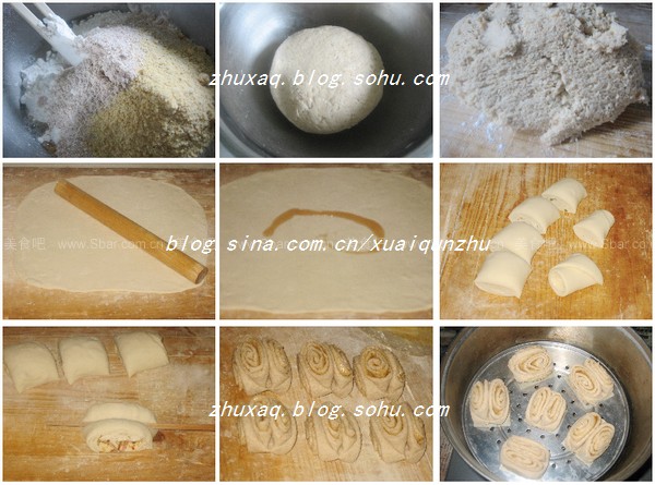 杂粮花卷 杂粮花卷的做法