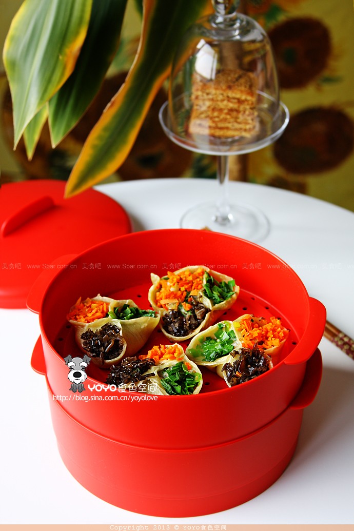 多彩韭菜鲜肉虾仁蒸饺 多彩韭菜鲜肉虾仁蒸饺的做法