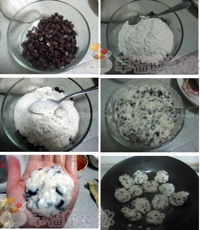 黑玉米糯米饼 黑玉米糯米饼的做法