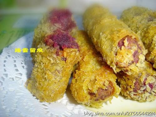 紫薯春卷 紫薯春卷的做法