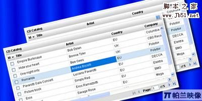 整理了12款Javascript 表格控件(DataGrid)