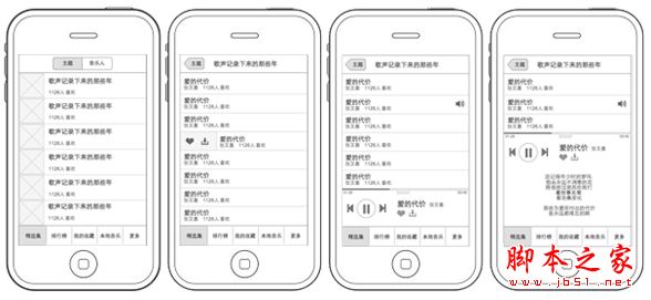 关于音乐播放App(应用软件)的分析与重设计 如何设计出漂亮的音乐播放界面