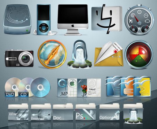 18套精美的苹果风格免费图标素材分享