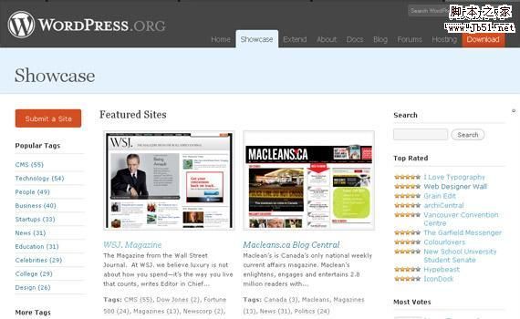 设计参考 WordPress建站成功案例