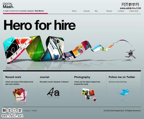 启发设计灵感发光有光泽的网站设计实例