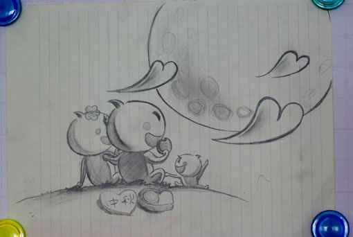 阿里巴巴中秋logo结合网页的设计过程