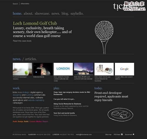 更受欢迎 更具创造性的深底色网页设计实例