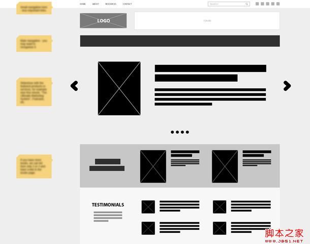 使用Photoshop 制作网页线框图简单实用