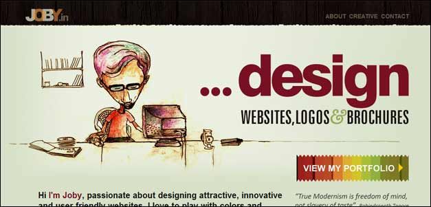 插图式的网站主页设计 网站设计新的趋势