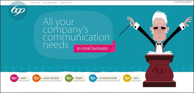 插图式的网站主页设计 网站设计新的趋势