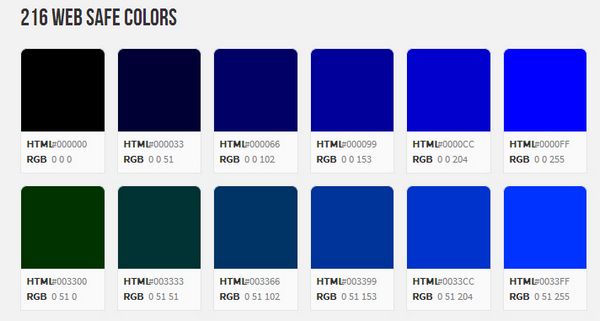 网页设计必备手册 216网页安全色大全