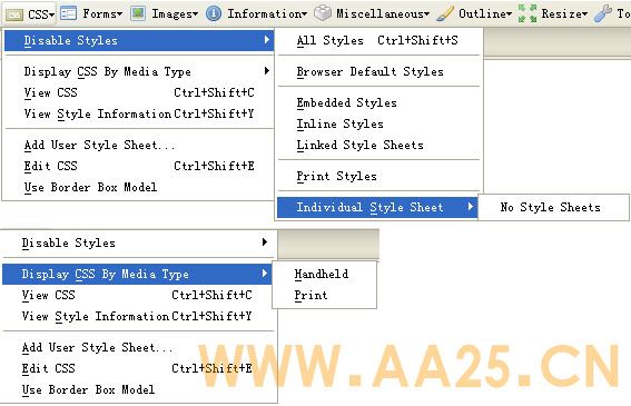 网页设计必备工具 firefox Web Developer插件 CSS工具组教程