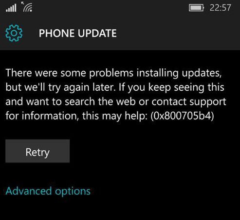win10mobile 10536安装错误0x800705b4解决办法