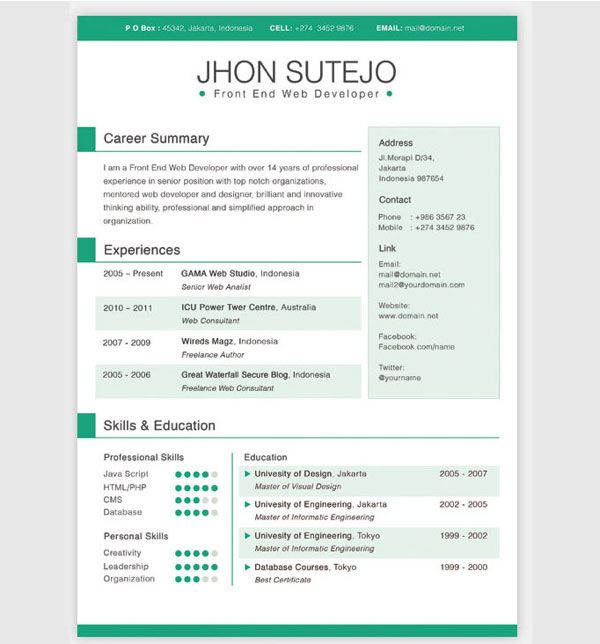 年后求职福利！22款高端实用的个人简历模板免费下载