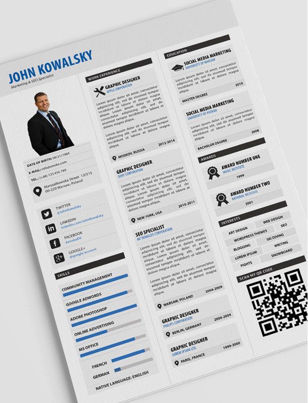 年后求职福利！22款高端实用的个人简历模板免费下载