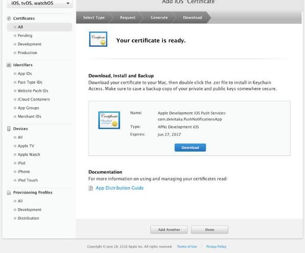 iOS10推送通知开发教程