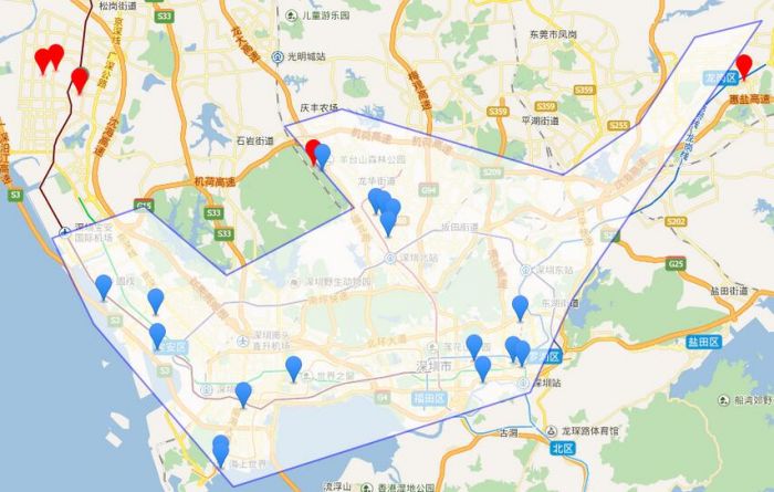 验证坐标在某坐标区域内php代码