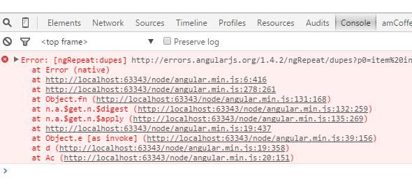 AngularJS ng-repeat数组有重复值的解决方法