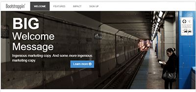 Bootstrap 网站实例之单页营销网站
