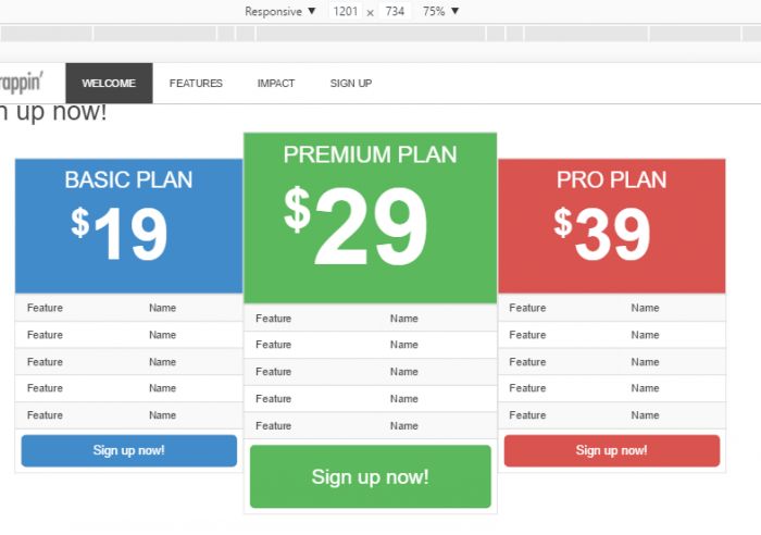Bootstrap 网站实例之单页营销网站