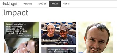 Bootstrap 网站实例之单页营销网站
