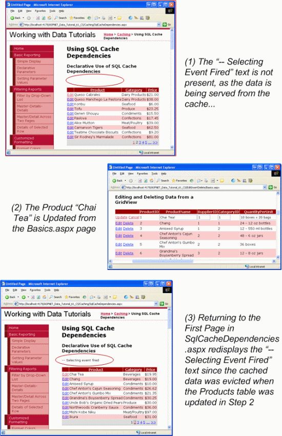 在ASP.NET 2.0中操作数据之五十九：使用SQL缓存依赖项SqlCacheDependency