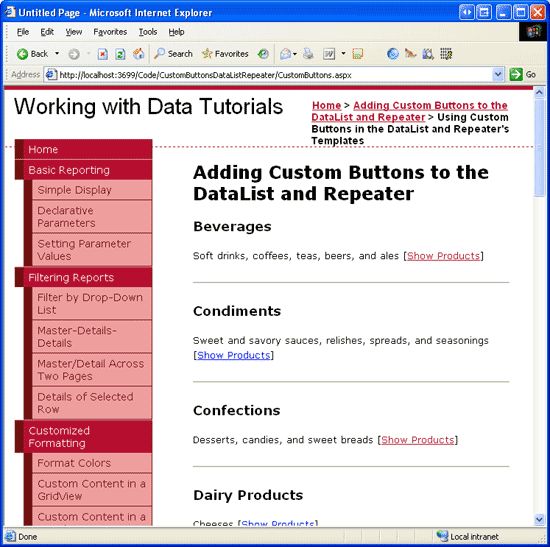 在ASP.NET 2.0中操作数据之四十五：DataList和Repeater里的自定义Button