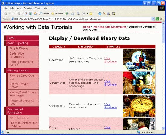 在ASP.NET 2.0中操作数据之五十三：在Data Web控件显示二进制数据