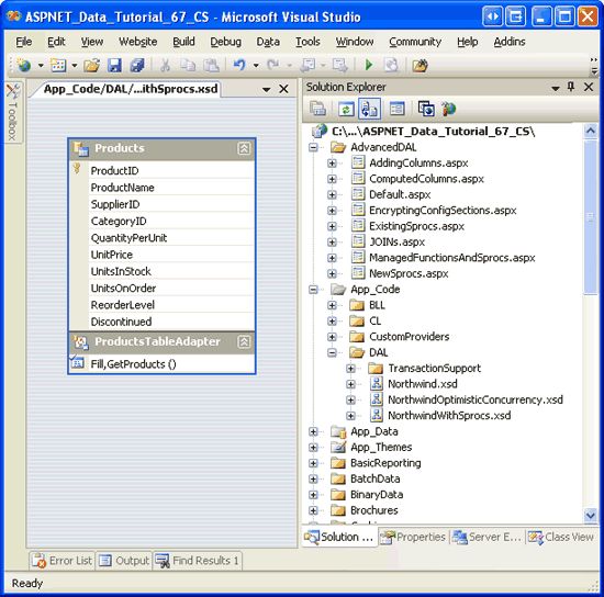 在ASP.NET 2.0中操作数据之六十五：在TableAdapters中创建新的存储过程