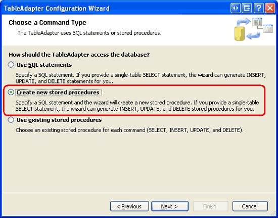 在ASP.NET 2.0中操作数据之六十五：在TableAdapters中创建新的存储过程