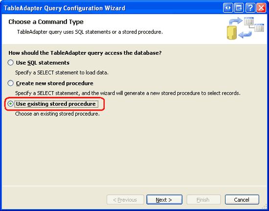 在ASP.NET 2.0中操作数据之六十六：在TableAdapters中使用现有的存储过程