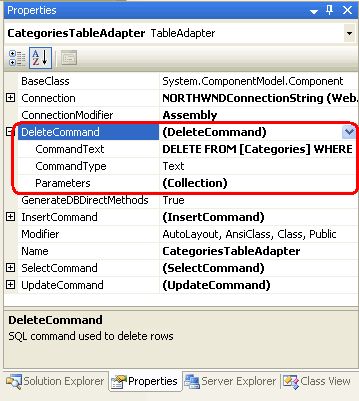 在ASP.NET 2.0中操作数据之六十六：在TableAdapters中使用现有的存储过程