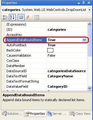 在ASP.NET 2.0中操作数据之三十三：基于DataList和Repeater使用DropDownList过滤的主/从报表
