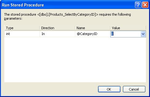 在ASP.NET 2.0中操作数据之七十二：调试存储过程