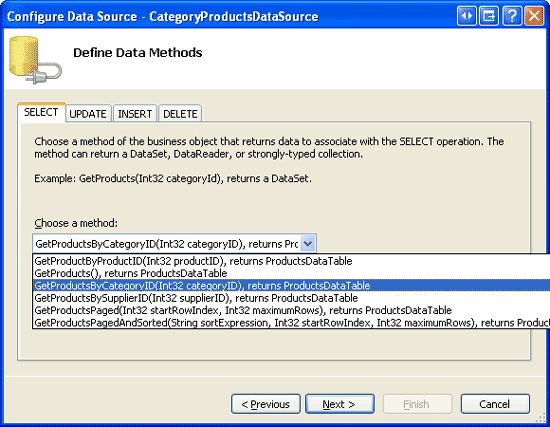 在ASP.NET 2.0中操作数据之三十五：使用Repeater和DataList单页面实现主/从报表