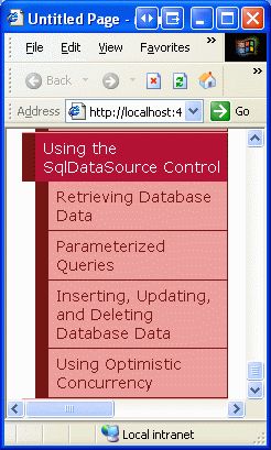 在ASP.NET 2.0中操作数据之四十六：使用SqlDataSource控件检索数据
