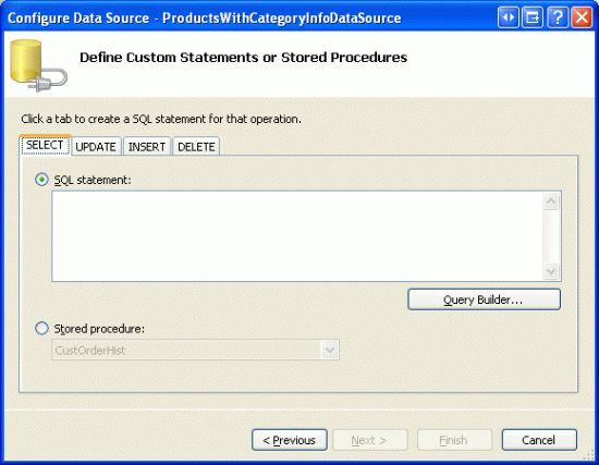 在ASP.NET 2.0中操作数据之四十六：使用SqlDataSource控件检索数据