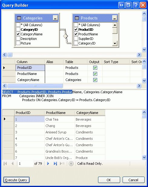 在ASP.NET 2.0中操作数据之四十六：使用SqlDataSource控件检索数据